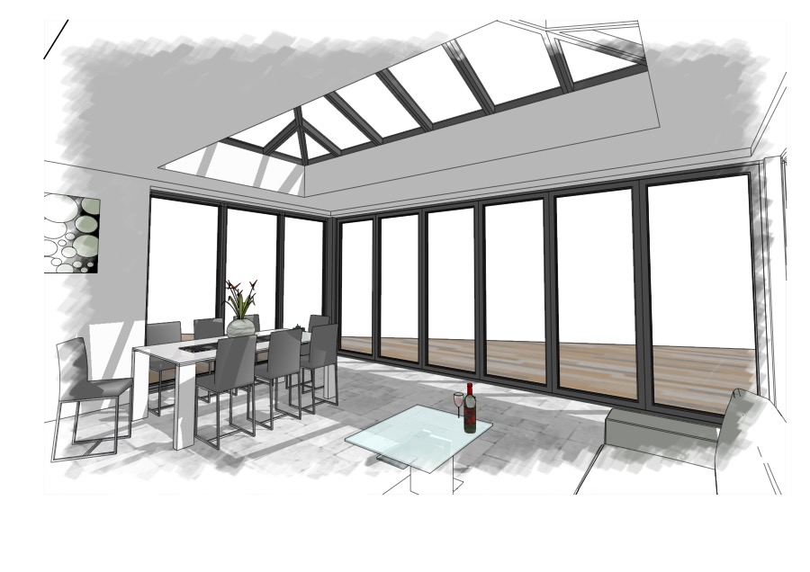 Contemporary Orangery in Hertfordshire