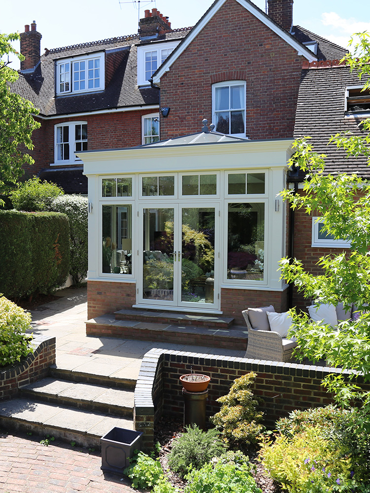 Contemporary Orangery in Hertfordshire Modern Orangery Construction in Radlett